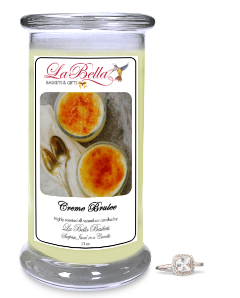 Creme Brulee Candle with Jewel